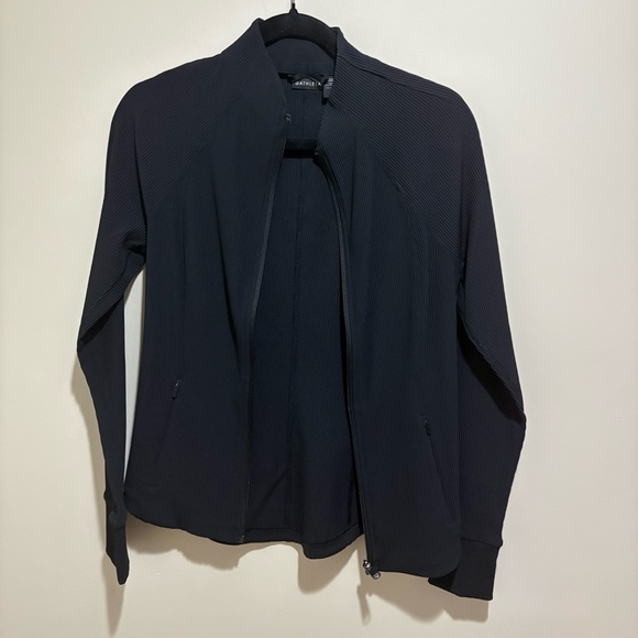 BLACK Athleta Salutation Ribbed Jacket - Picture 3 of 6